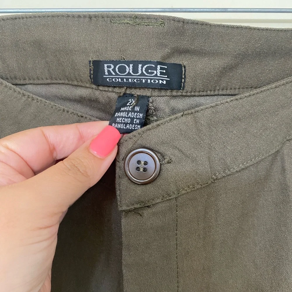 Olive Green Stretchy trousers - Picture 2 of 5